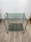 Faux Bamboo Silver & Glass Cart Trolley, Italy, 1970s 3