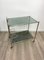 Faux Bamboo Silver & Glass Cart Trolley, Italy, 1970s 2