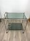 Faux Bamboo Silver & Glass Cart Trolley, Italy, 1970s 5