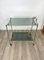 Faux Bamboo Silver & Glass Cart Trolley, Italy, 1970s 12