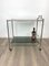 Faux Bamboo Silver & Glass Cart Trolley, Italy, 1970s 15