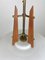 Teak, Brass & Opaline Glass Ceiling Lamp from Stilnovo, Italy, 1960s, Image 7