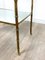 Faux Bamboo Brass & Mirror Side Table by Maison Bagues, France, 1950s 12