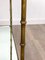 Faux Bamboo Brass & Mirror Side Table by Maison Bagues, France, 1950s 17