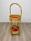 Bamboo & Rattan Round Service Side Bar Cart, Italy, 1960s 2