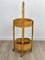 Bamboo & Rattan Round Service Side Bar Cart, Italy, 1960s 13