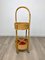 Bamboo & Rattan Round Service Side Bar Cart, Italy, 1960s, Image 4