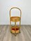 Bamboo & Rattan Round Service Side Bar Cart, Italy, 1960s 3