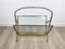 French Faux Bamboo Magazine Rack Stand in Brass Glass from Maison Baguès, 1950s 5