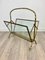 French Faux Bamboo Magazine Rack Stand in Brass Glass from Maison Baguès, 1950s 3