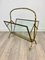 French Faux Bamboo Magazine Rack Stand in Brass Glass from Maison Baguès, 1950s, Image 3