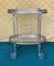 French Silver Metal Oval Bar Cart Trolley by Maison Baguès, 1950s 3