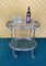 French Silver Metal Oval Bar Cart Trolley by Maison Baguès, 1950s, Image 4