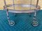 French Silver Metal Oval Bar Cart Trolley by Maison Baguès, 1950s 9