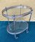 French Silver Metal Oval Bar Cart Trolley by Maison Baguès, 1950s 6