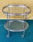 French Silver Metal Oval Bar Cart Trolley by Maison Baguès, 1950s 16