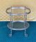 French Silver Metal Oval Bar Cart Trolley by Maison Baguès, 1950s, Image 2