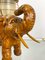 Italienische Elefanten Tischlampe aus handgeschnitztem Holz & Kupfer von Aldo Tura für Macabo, 1950er 10