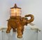 Italienische Elefanten Tischlampe aus handgeschnitztem Holz & Kupfer von Aldo Tura für Macabo, 1950er 6