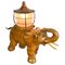 Lámpara de mesa italiana en forma de elefante de madera tallada a mano y cobre de Aldo Tura para Macabo, años 50, Imagen 4