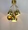 Lámpara de araña italiana ajustable de latón de Goffredo Reggiani, años 60, Imagen 6