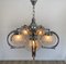 Italian Chrome and Murano Glass Chandelier from Mazzega, 1970s, Image 10