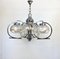 Italian Chrome and Murano Glass Chandelier from Mazzega, 1970s 9