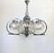 Italian Chrome and Murano Glass Chandelier from Mazzega, 1970s, Image 9