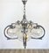 Italian Chrome and Murano Glass Chandelier from Mazzega, 1970s, Image 6