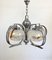 Italian Chrome and Murano Glass Chandelier from Mazzega, 1970s, Image 7