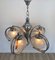 Italian Chrome and Murano Glass Chandelier from Mazzega, 1970s, Image 3