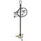 Mid-Century Italian Towel Floor Holder Rack in Solid Silver Brass, 1950s 1