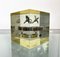 Acrylic Paperweight Cube Sculpture With Clock Parts by Pierre Giraudon, 1970s 11