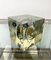 Acrylic Paperweight Cube Sculpture With Clock Parts by Pierre Giraudon, 1970s 7