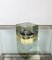 Acrylic Paperweight Cube Sculpture With Clock Parts by Pierre Giraudon, 1970s 2