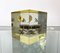 Acrylic Paperweight Cube Sculpture With Clock Parts by Pierre Giraudon, 1970s 10