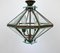 Lámpara de araña italiana octogonal en forma de diamante de estilo Fontana Arte, años 50, Imagen 3