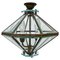 Lámpara de araña italiana octogonal en forma de diamante de estilo Fontana Arte, años 50, Imagen 1