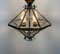 Lámpara de araña italiana octogonal en forma de diamante de estilo Fontana Arte, años 50, Imagen 7