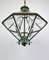 Lámpara de araña italiana octogonal en forma de diamante de estilo Fontana Arte, años 50, Imagen 4