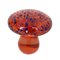 Orange & Blue Art Glass Mushroom Paperweight, Italy, Set of 3 5