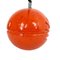 Orange Ceramic Hand Imprinted Chandelier Pendant from Il Picchio, Italy, 1970s 4