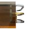 Console Table in Burlwood, Brass, Glass and Chrome, Italy, 1970s, Image 6