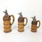 Wood Bamboo Thermos Decanters by Aldo Tura for Macabo Milano, Italy, 1950s, Set of 3 2