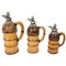 Wood Bamboo Thermos Decanters by Aldo Tura for Macabo Milano, Italy, 1950s, Set of 3 1