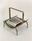 Brass & Smoked Glass Magazine Rack Stand from Fontana Arte, Italy, 1960s, Image 3