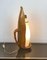 Opaline Grass & Wood Dolphin Lamp by Aldo Tura for Macabo, Italy, 1950s 3