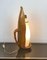 Opaline Grass & Wood Dolphin Lamp by Aldo Tura for Macabo, Italy, 1950s, Image 3