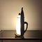 Opaline Grass & Wood Dolphin Lamp by Aldo Tura for Macabo, Italy, 1950s 5