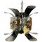 Murano Glass & Chrome Chandelier Pendant from Mazzega, Italy, 1970s, Image 1